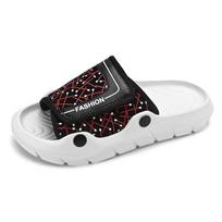 Madingos vasarinės vyriškos šlepetės EVA minkštadugnės basutės Sandalai vidaus ir lauko avalynė vaikščiojimui Paplūdimio batai Šlepetės Flip-flops Unisex šlepetės Moteriškos basutės 230-235 balta