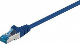 Lan Patchcord kabelis Cat 6a S/ftp 15m, mėlynas