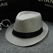 Šiaudinė Jazz kepurė Unisex Paplūdimio Formali Kepurė KTB šviesiai pilka spalva