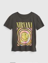 26 New Nirvana Smiley Face Gap Girls Size Medium Relaxed T-shirt Unisex T-Shirt XXXXL