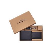 Coach Kompaktiškas Atsitiktinis Raktų pakabukas Veršio odos Kortelių laikiklis Piniginė Vyriška piniginė Juoda 64118-BLK Basic Set (Bag+Dust Bag) beige