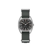 Hamilton Khaki Aviation Series Manual Mechanical Movement 100m Water Resistant Watch 36mm Black Dial Stainless Steel Case NATO Strap H76419931 Regular Watch Box,Black Dial