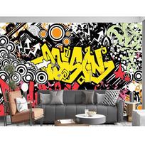 Gatvės grafiti tapetai Nuimami graffiti tapetai, tinkantys KTV baro restorano dekorui dideli graffiti tapetai 200 cm(W) x 140 cm(H)