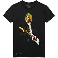Kurt Cobain Guitar Photo Colour T-Shirt Black New Unisex T-Shirt XXL