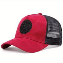 Summer Mesh Baseball Cap Women Men ENJOY LIFE Letter Patch Snapback Hat Casual Breathable Unisex Street Hip Hop Trucker Caps raudona