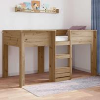 Children s Bunk Bed Artisan Oak Finish 90 x 190 cm Engineered Wood
