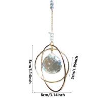 Crystals Wind Chime Suncatcher Golden Butterfly Pendant Rainbow Prism Stained Glass Ornament Chakras Crafts Home Garden Decor