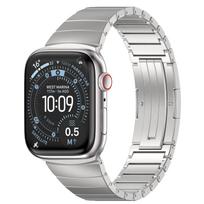 Beaen Black Stainless Steel Link Bracelet Watch Band for Apple Watch Ultra 2/1 Series 10/9/8/7/6/5/4/SE 38-49mm 38/40/41mm/(42mm S10/S11) sidabras