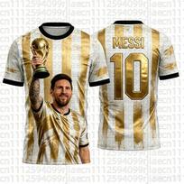 Vasaros vyriški ir moteriški Argentinos Messi #10 futbolo marškinėliai Poliesteriniai Pritaikomi Kvėpuojantys Gerbėjų Dovana Pasaulio taurės T-shirt S
