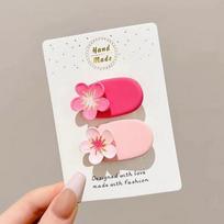 Dopamine Color Tulip Hair Clips 2pcs Kawaii Resin Flower Hairpins For Women Girls Daily Party Accessories