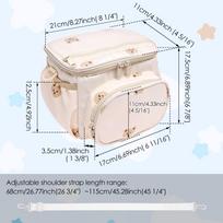 Kids Bike Basket Nylon Multi-pocket Bike Handlebar Bag with Shoulder Strap Universal Toddler Bike Basket Front for Boy and Girl