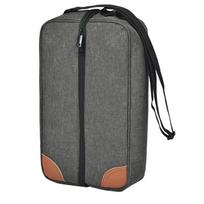 ABUL-Wine Bag For Travel, Picnic-Wine Cooler Bag, Wine Bottle Carrier Tote Bag Set-Insulated Cooler Compartment pilka spalva