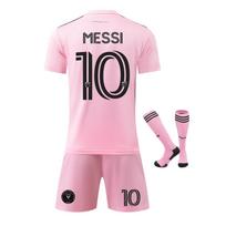 Majamis Messi Vaikų Sporto Įranga Poliesteris Rožinė Futbolo Treniruočių Apranga Jaunimo Aktyvios Aprangos Rinkinys 120-130 CM juoda