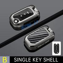 For Honda Accord Civic Cr-V Crv Carbon Fiber Accessories Metal Carbon Fiber Car Key Fob Case Cover Keychain