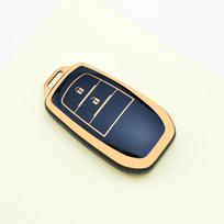 2/3/4 Buttons Car Key Case Cover For Toyota Land Cruiser Crown Highland Prado Yaris Cross Aygo X Rav4 Harrier Hilux Fortuner