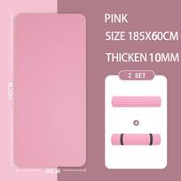 185*60CM Storas Neslystantis Jogos Kilimėlis Didelio Tankio Sportinis Fitneso Kilimėlis Namų Sportui Pilates Gimnastika Pratimai Gimnastika 185x60x1cm Pink