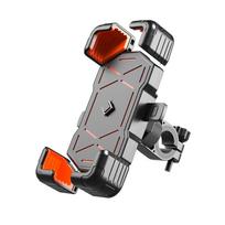 Bike Phone Mount Stand Scooter Phone Clip Motorcycles Handlebar Phone Clamps oranžinė