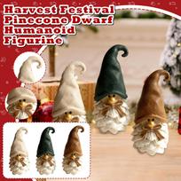 HarvestFestivalpinecone Dwarf Gnome Set Chestnut Fruit Dwarf Decoration Ornaments Chestnutpinecone Resin One Size