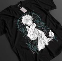 Jujutsu Kaisen Marškinėliai Gojo Satoru T-shirt Sukuna Toji Viršus JJK Anime Unisex Marškinėliai M