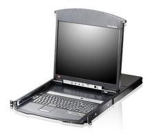 ATEN KL1508AIN-AXA-AG ALTUSEN KVM 8 prievadų didelio tankio dviejų bėgių LCD19 + klaviatūra + dėklas, 191U