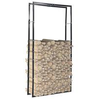 Stovas malkoms, juodos spalvos, 100x25x200cm, plienas
