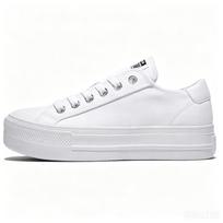 Converse Day One Platform Comfortable Versatile Height Increasing Low Top Canvas Shoes Women sneaker White A25050C 36