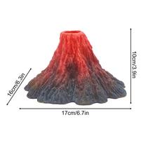 Aquarium Volcano Resin Fish Tank Decorations Realistic Mountain Aquarium Landscape for Aquatic Betta Catfish Loach Clown Crab