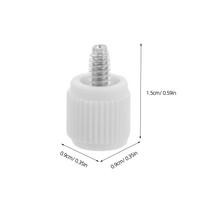 100Pcs Pc Case Thumb Screws Metal Round Head Computer Side Panel Screws DIY Desktop Case Repair Installation 32x5mm Kit balta