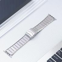 Yubenyi Ultra 2 Breathable 49mm Titanium Limited Edition Luxury Metal Watch Band with Clasp 22cm for Smartwatch 42mm/45mm/44mm/49mm sidabras