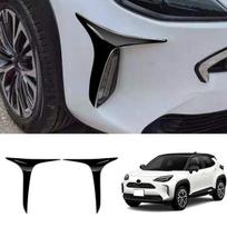 Skirta Toyota Yaris Cross Car priekinių rūko žibintų žibintų juostelių apdailos dangtelio lipdukas automobilio stilius ryškiai juodas