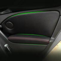Vidinis durų porankio dangtelis VW Golf 6 2010 2011 2012 2013 4 vnt. Automobilio durų porankio panelė Mikropluošto odos dangtelis Lipdukas DoorArmrest Black-r