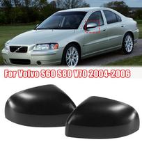 Automobilio šoninio galinio vaizdo veidrodžio galinio dangčio korpuso dėklas, skirtas Volvo S60 S80 V70 2004-2006 priekinio šoninio sparno veidrodžio stiklas 39979044 39979062 Left side gray