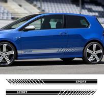 Sportinių automobilių durelių šoninio sijono juostelės lipdukai GTI Auto Priedai, skirti Volkswagen VW Golf 7 5 4 3 6 2 1 MK7 MK5 MK2 MK6 MK4 MK1 MK3 Glossy Blue
