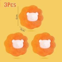 3/6/9/12Pcs Reusable Laundry Balls Pet Hair Remover Washing Machine Lint Catcher Clothes Fluff Fur Cleaner Efficient Home Cleaning Tool Accessories 3PCS oranžinė