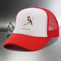 Goldfinch Bird Print Trucker Hat Breathable Mesh Baseball Cap Casual Outdoor Sun Protection Cap One Size