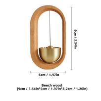 Popular Handmade Solid Wood Absorbing Wooden Wind Chimes for Home Decoration (as the picture,5*9CM)