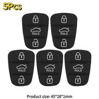 5/S Replacement 3 Buttons Remote Key Fob Case Rubber Pad For Hyundai I10 I20 I30 Ix35 Kia K2 K5 Rio Sportage Flip Key Parts