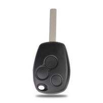 Nuotolinio automobilio rakto korpusas Renault Traffic Twingo Logan Laguna Sandero Clio Fluence Vivaro Master 3 mygtukų raktui su neįpjautu ašmenimis black