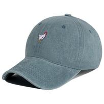 Fashion Chicken Patterned Embroidery Baseball Cap Cartoon Visor Baseball Hats Adjustable Washed Cotton Casquette For Man Women tamsiai mėlyna spalva