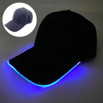 Adjustable LED Light up Baseball Hat Sun Protection Three Gears Glowing Light Cap Costumes Accessory Luminous Hat Women Men mėlyna