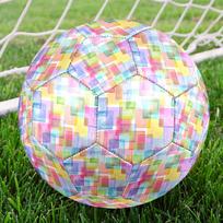 1PC Watercolor Squares Soccer Ball Size 5 Football Machine Sewn Indoor/Outdoor Universal Football A73 Size 5