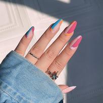 French Style Line Press-On Nails Women Removable Gel Adhesive Nail Tips Sweet Aesthetic Design Gel Adhesive Type