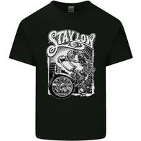 Biker Stay Low Chopper Biker Motorcycle Tee Top Unisex T-Shirt S