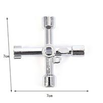 Multi-Function 4 In 1 Universal Cross Key Triangle Key Cabinet Valve Alloy