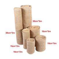 Vintage Nature Hessian Jute Burlap Ribbon Table Runner Christmas Wedding Party KTY 5cm by 3m