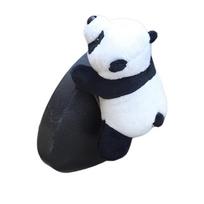 Adorable Cartoon Panda Bike Handlebars Accessory with Multiple Mounting Option Panda Handlebars Charm for Cycling Fun white