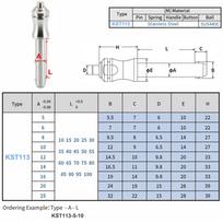Dia 5/6/8/10/12/14/16/20/25mm Quick Release Pin All Stainless Steel Locating Pins Springs Dowel Ball Lock Pins With Button And Ball A5-L15mm