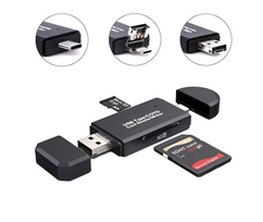 Fusion Accessories Fusion AK180 kompaktiškas kortelių skaitytuvas SDHC | Micro SD | SDXC | TF | juodas