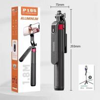 New arrivalp185 selfie stick wireless remote control 360rotate foldable extendable mobile phone tripod live broadcast bracket juoda