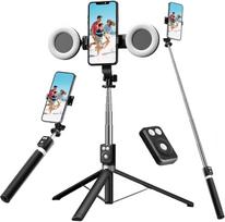 Fill Light  Remote Selfie Stick Tripod Stainless Steel Design for Video Shooting Live Broadcasts